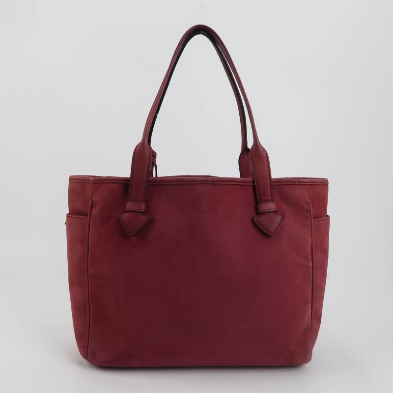 Loewe Heritage磨砂皮純色字母Logo壓紋單肩包-4