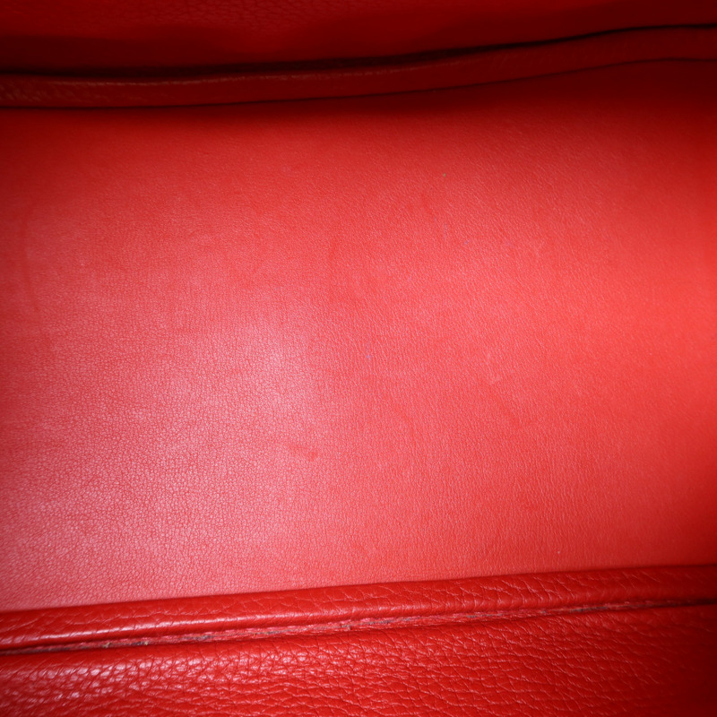 HERMES Clemence皮革Lindy 30銀扣手挽肩背兩用袋Rose Jaipur-16