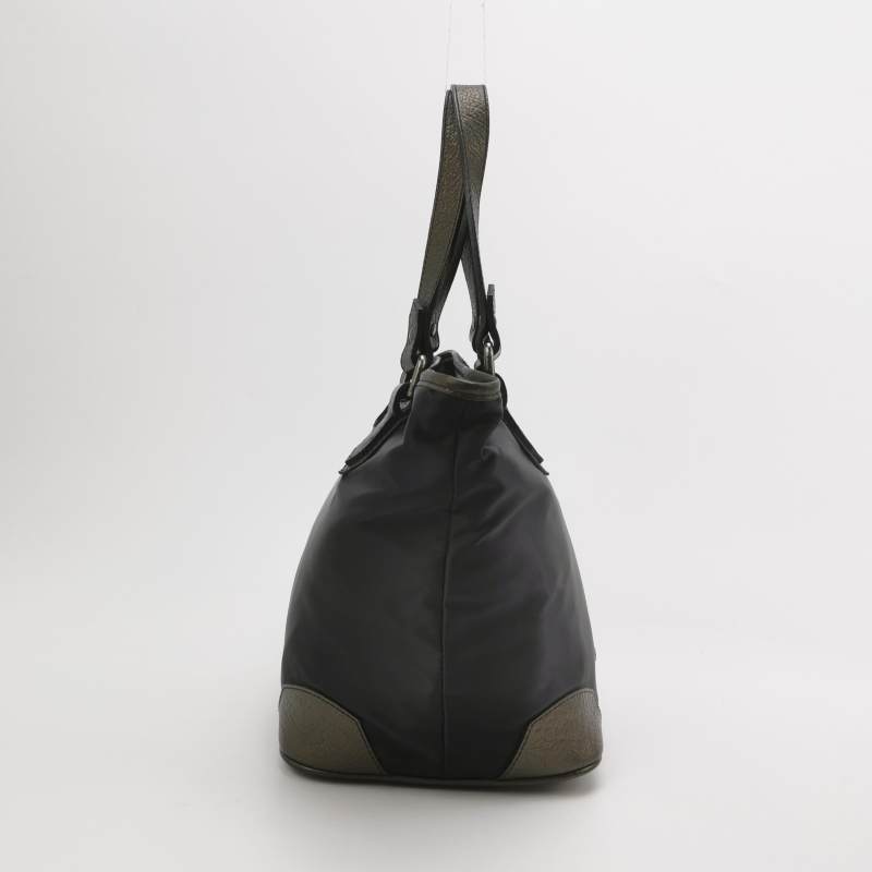 Burberry牛皮尼龍布拼色字母Logo徽標手提包-3