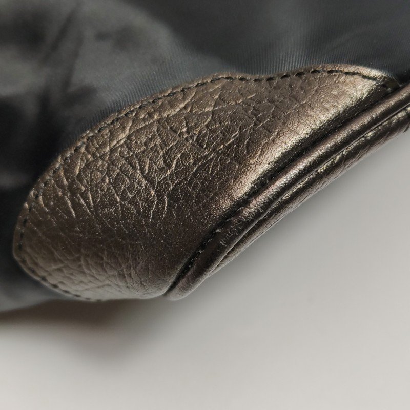 Burberry牛皮尼龍布拼色字母Logo徽標手提包-23