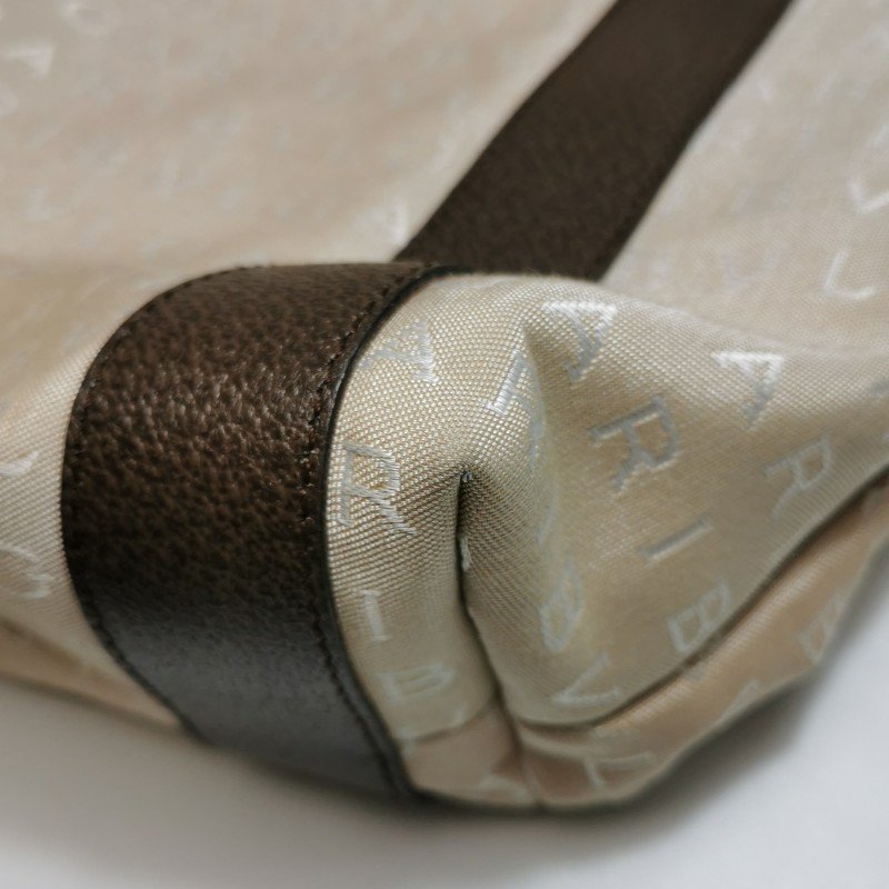 Bvlgari牛皮帆布拼色字母logo子母包單肩包-14