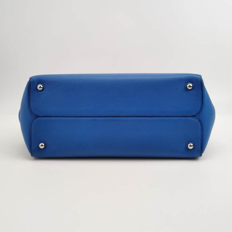 Dior Open Bar牛皮純色字母logo吊飾手提包-5