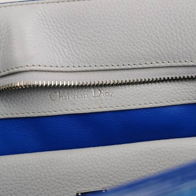 Dior Open Bar牛皮純色字母logo吊飾手提包-7