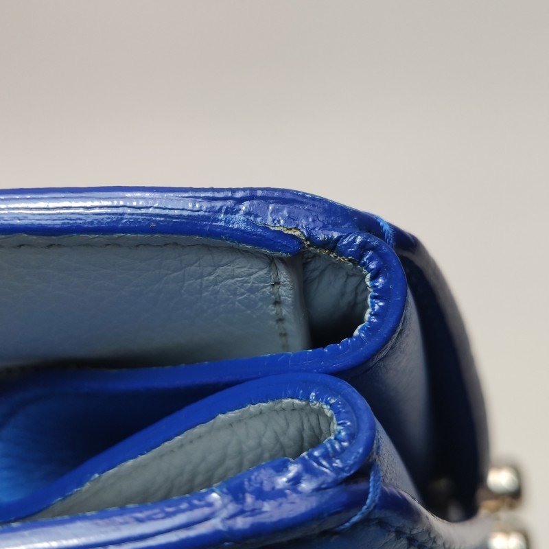 Dior Open Bar牛皮純色字母logo吊飾手提包-20