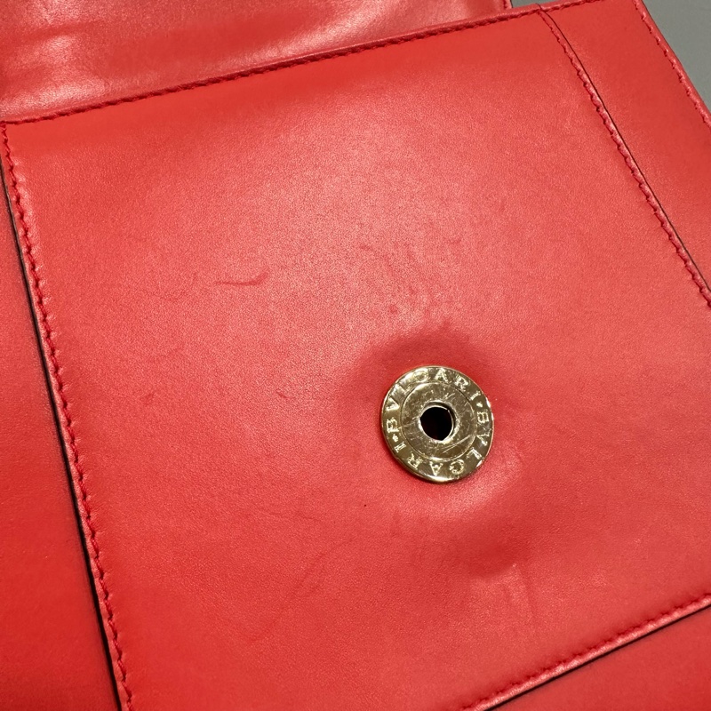 Bvlgari 櫻桃牛皮蛇頭凱莉包 Kelly 斜背包-45