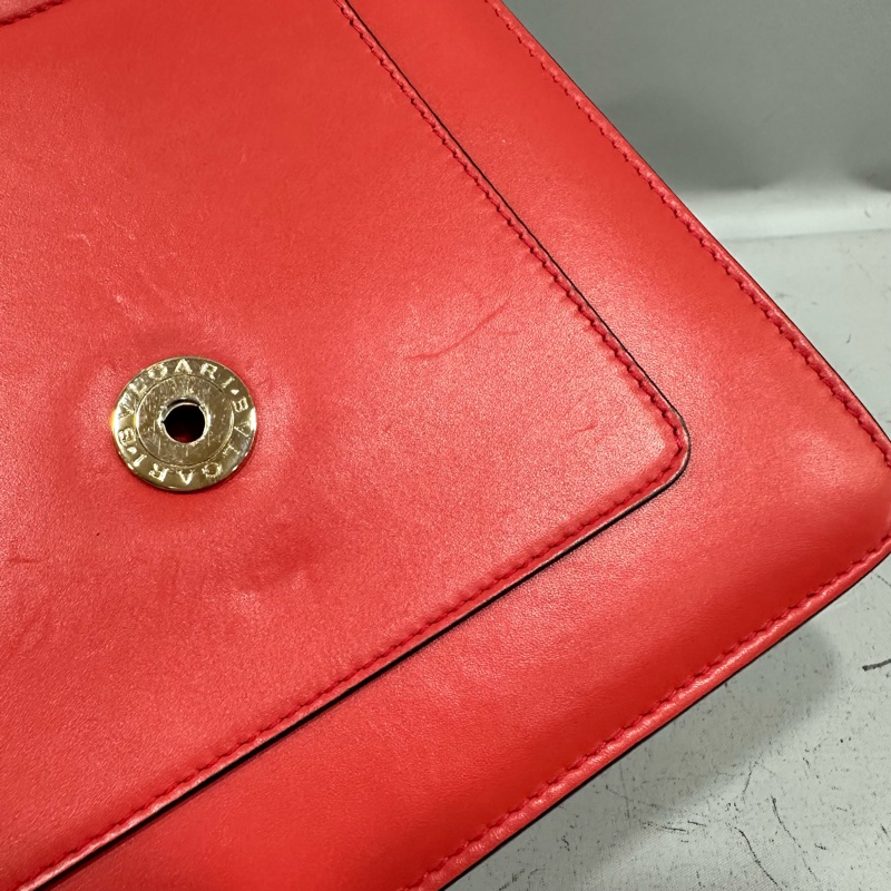 Bvlgari 櫻桃牛皮蛇頭凱莉包 Kelly 斜背包-48