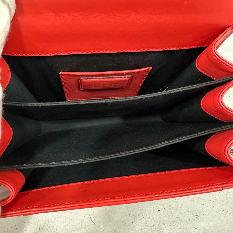 Bvlgari 櫻桃牛皮蛇頭凱莉包 Kelly 斜背包-52