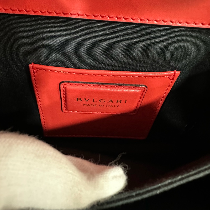 Bvlgari 櫻桃牛皮蛇頭凱莉包 Kelly 斜背包-54