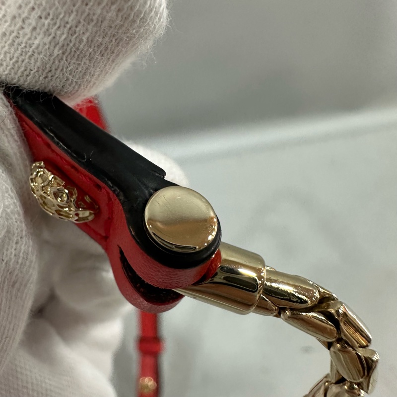 Bvlgari 櫻桃牛皮蛇頭凱莉包 Kelly 斜背包-62