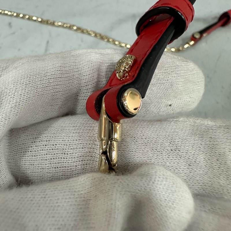 Bvlgari 櫻桃牛皮蛇頭凱莉包 Kelly 斜背包-69