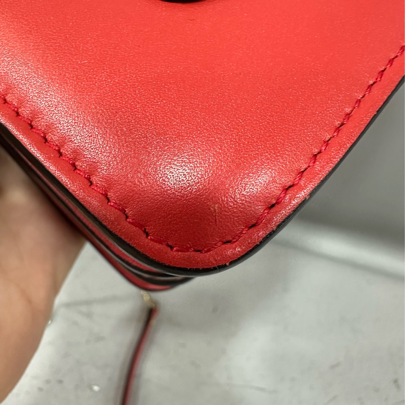 Bvlgari 櫻桃牛皮蛇頭凱莉包 Kelly 斜背包-78