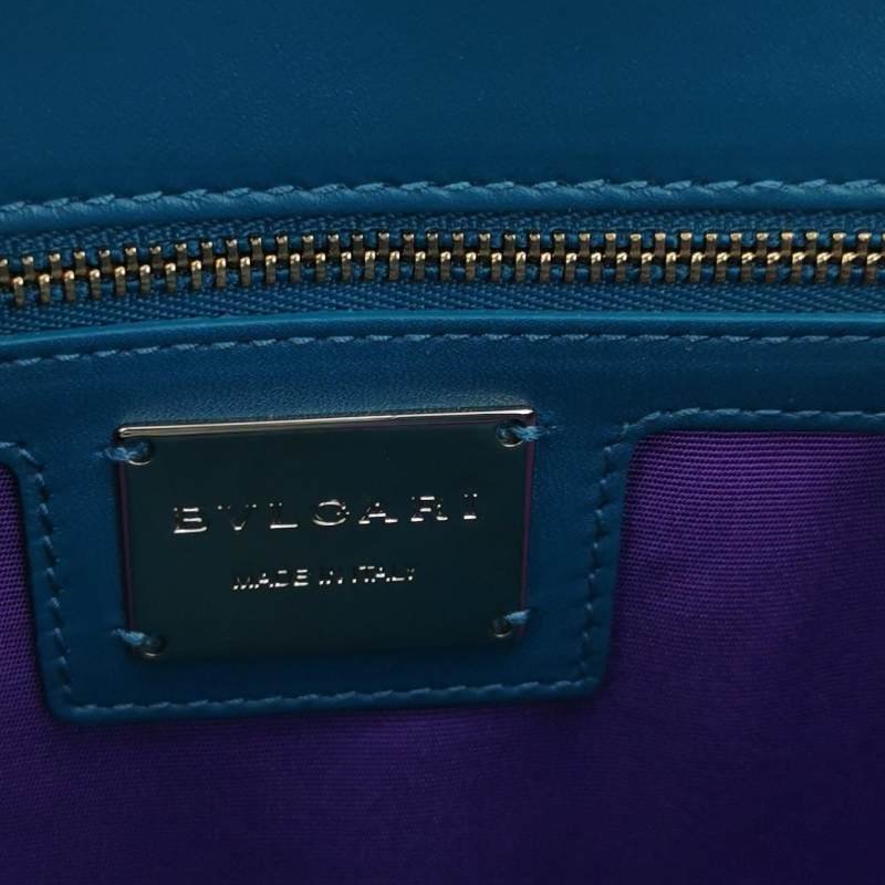 Bvlgari Serpenti Forever蛇頭包中號牛皮珍珠魚皮蛇頭單肩包-7