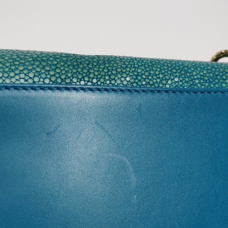 Bvlgari Serpenti Forever蛇頭包中號牛皮珍珠魚皮蛇頭單肩包-17