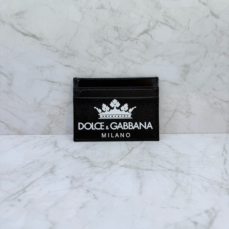 D&G 白字LOGO名片夾黑-1