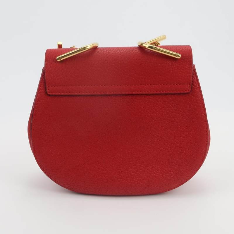 Chloe Drew小豬包迷你牛皮純色珠寶鎖斜挎包單肩包-4