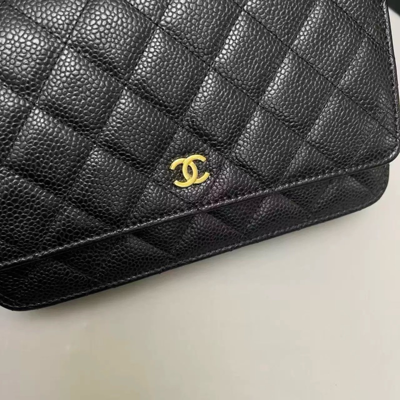 Chanel香奈兒 WOC 黑金荔枝皮 保卡款-2