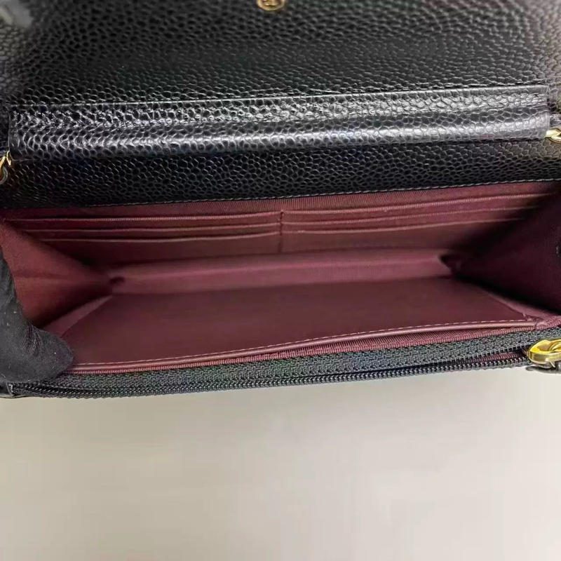 Chanel香奈兒 WOC 黑金荔枝皮 保卡款-4