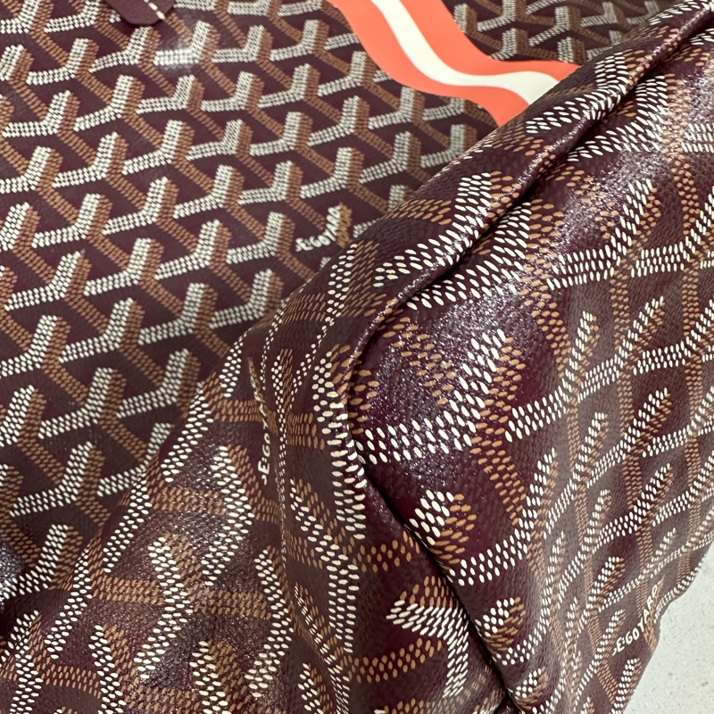 Goyard 老花紅白波浪托特包 子母包-5