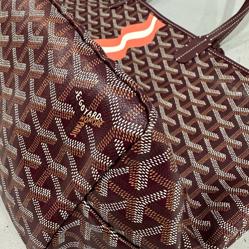 Goyard 老花紅白波浪托特包 子母包-6