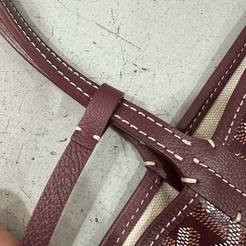 Goyard 老花紅白波浪托特包 子母包-16
