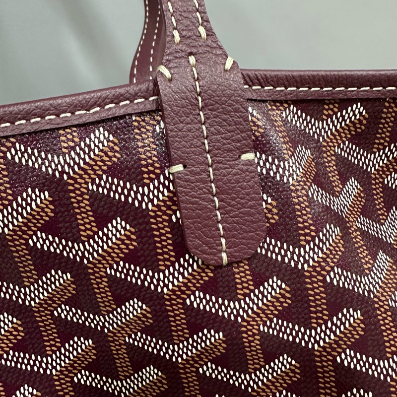 Goyard 老花紅白波浪托特包 子母包-18