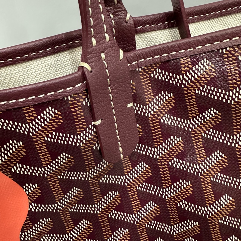 Goyard 老花紅白波浪托特包 子母包-20