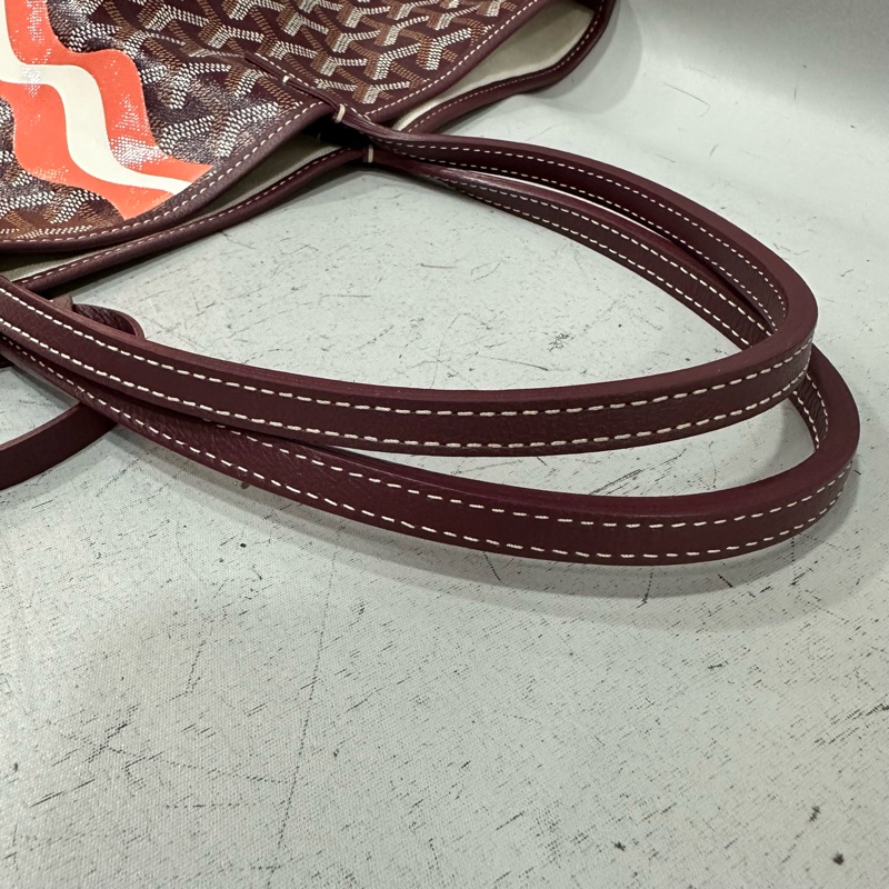 Goyard 老花紅白波浪托特包 子母包-25