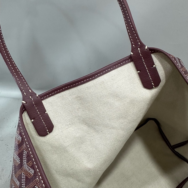 Goyard 老花紅白波浪托特包 子母包-27