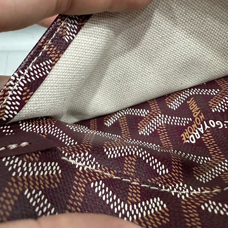 Goyard 老花紅白波浪托特包 子母包-50