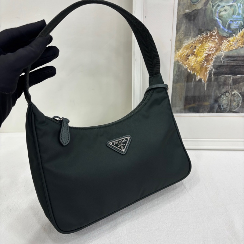 Prada/普拉達 Hobo 2000  #深綠色腋下包-5
