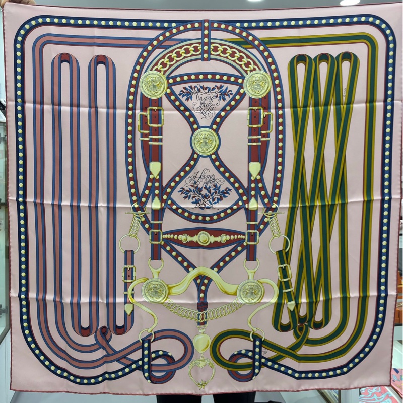 Hermes愛馬仕90*90盛大歡慶絲巾 送禮佳品-0