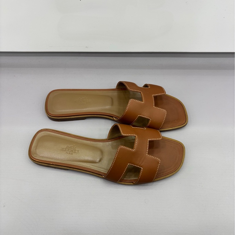 HERMES 愛馬仕Oran H型涼鞋拖鞋 39碼-1