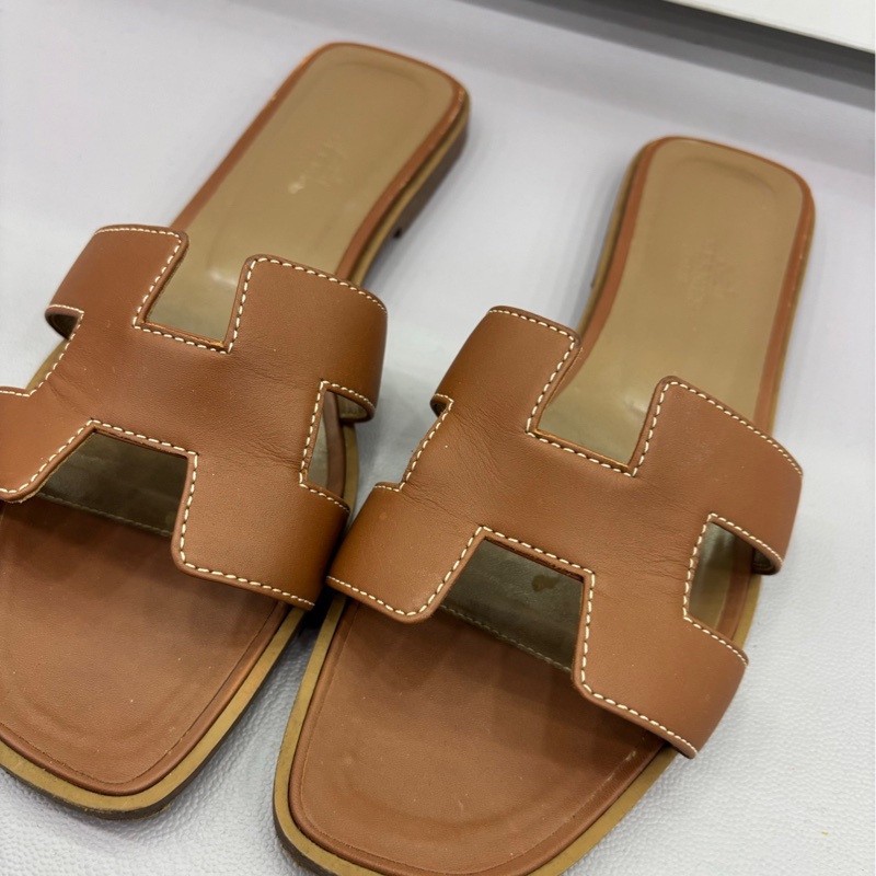 HERMES 愛馬仕Oran H型涼鞋拖鞋 39碼-2