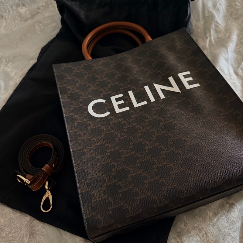 全新Celine cabas triomphe 老花托特包-0