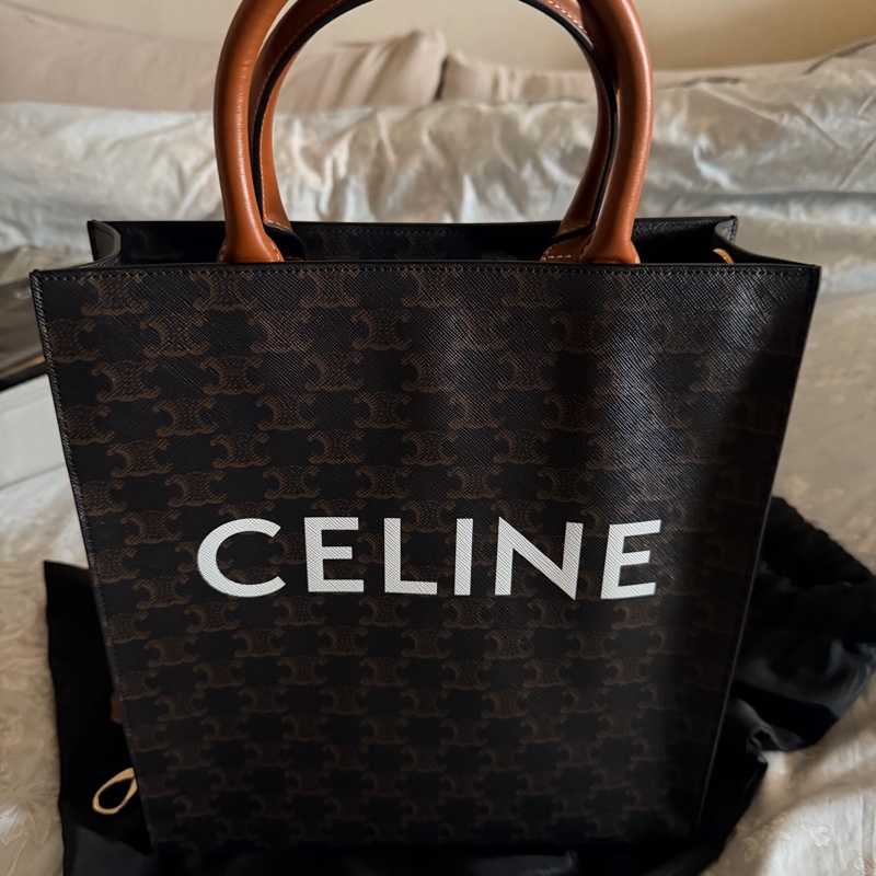 全新Celine cabas triomphe 老花托特包-1