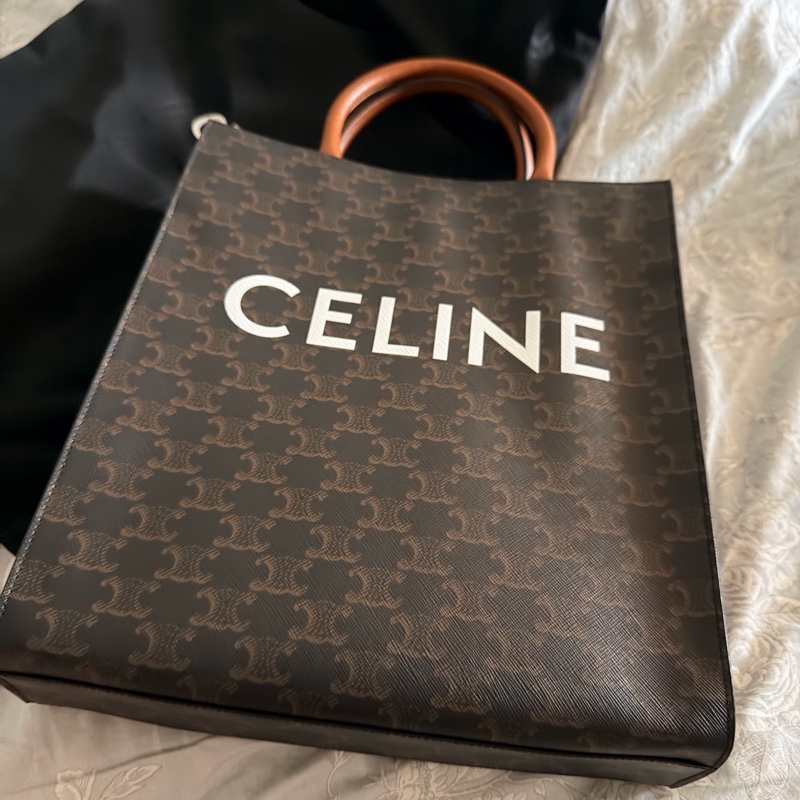 全新Celine cabas triomphe 老花托特包-5