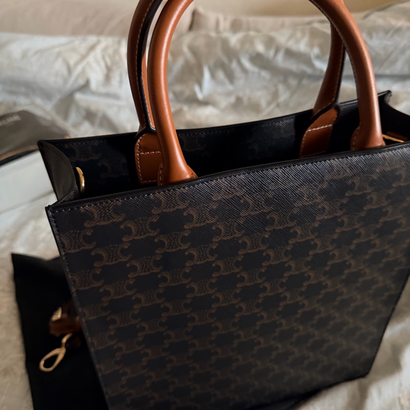 全新Celine cabas triomphe 老花托特包-6