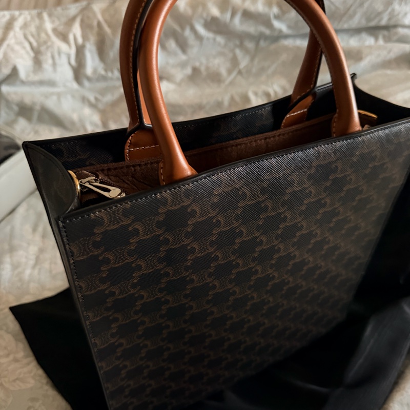 全新Celine cabas triomphe 老花托特包-7