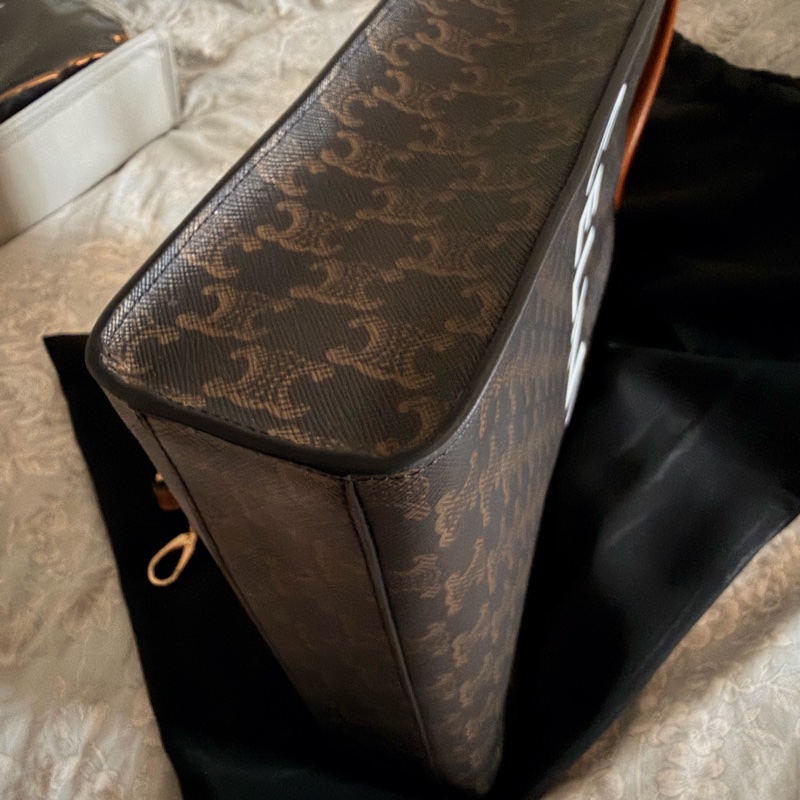 全新Celine cabas triomphe 老花托特包-10