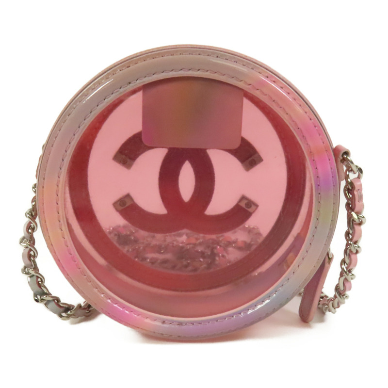 CHANEL PVC Chain Shoulder Bag銀扣肩背袋-1