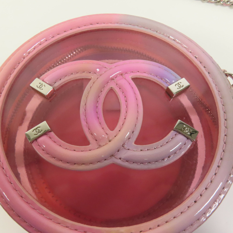 CHANEL PVC Chain Shoulder Bag銀扣肩背袋-5