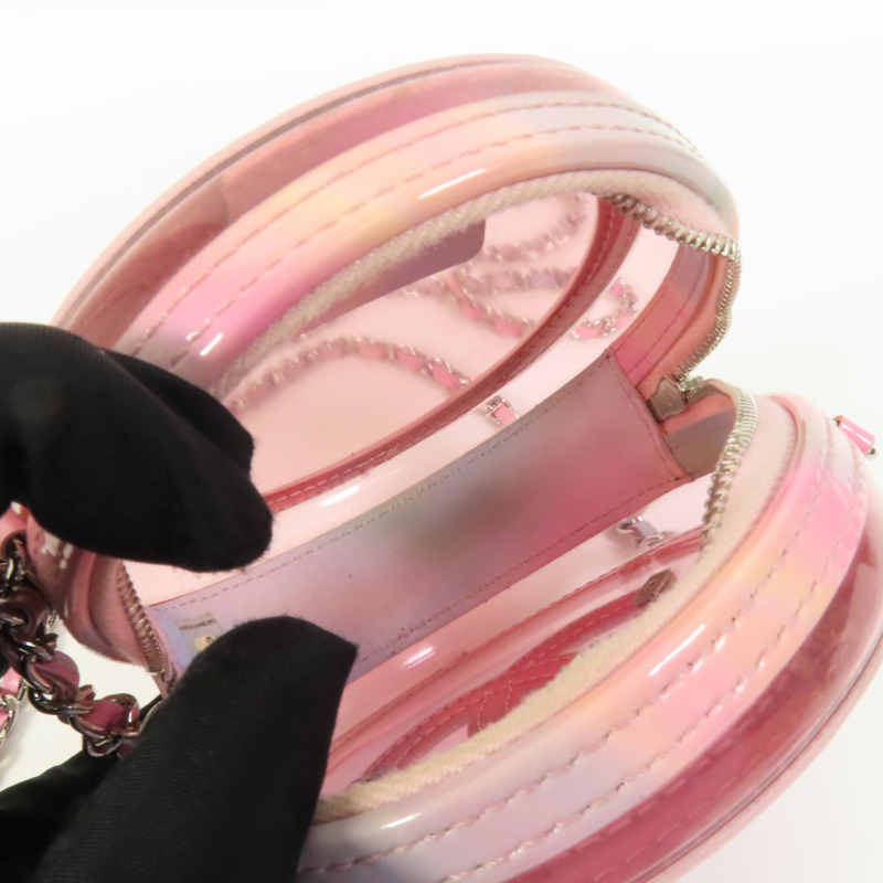 CHANEL PVC Chain Shoulder Bag銀扣肩背袋-6