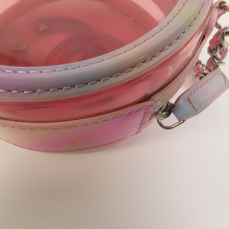 CHANEL PVC Chain Shoulder Bag銀扣肩背袋-11