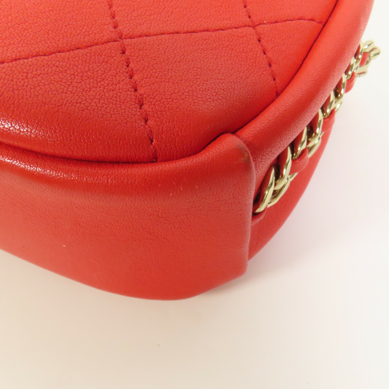 CHANEL 牛皮皮革Shoulder Bag金扣鏈帶肩背袋-12