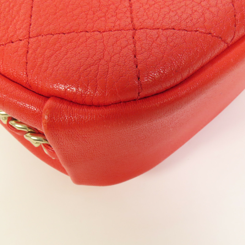 CHANEL 牛皮皮革Shoulder Bag金扣鏈帶肩背袋-13