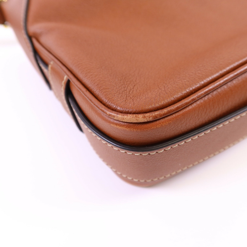 CELINE 牛皮皮革Romy金扣肩背袋-13