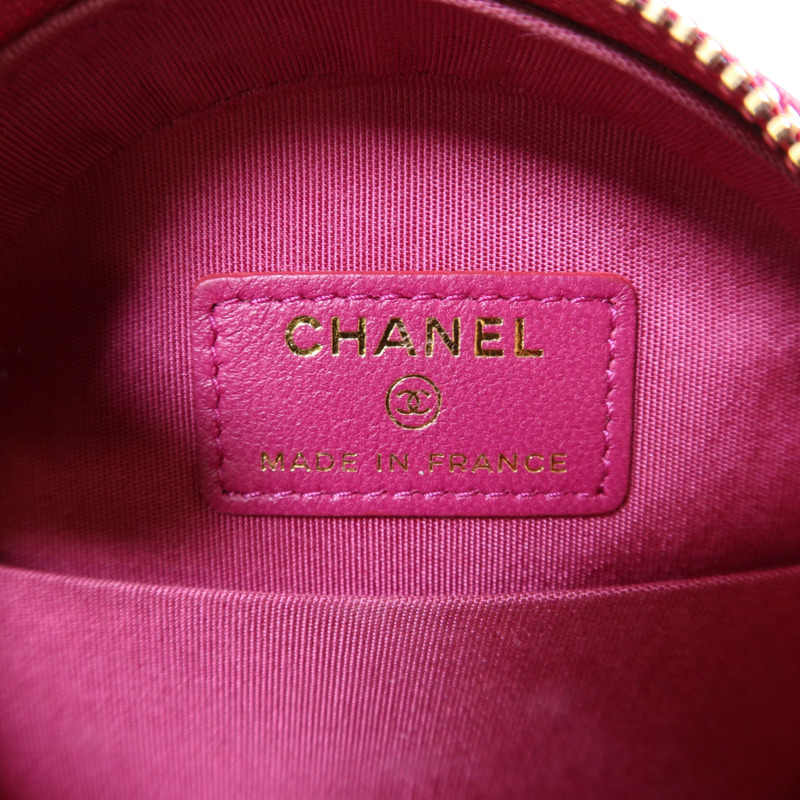CHANEL 羊毛/牛皮皮革Chain Shoulder Bag金扣鏈帶肩背袋-6