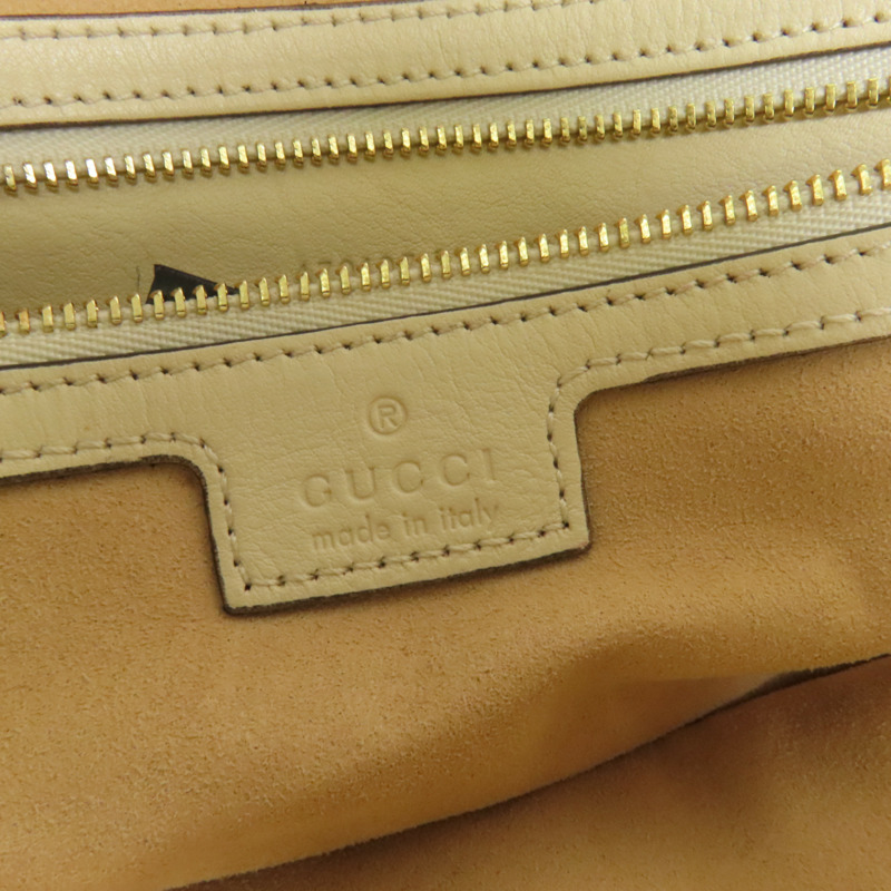 GUCCI 塗層帆布Padlock GG金扣肩背袋-8