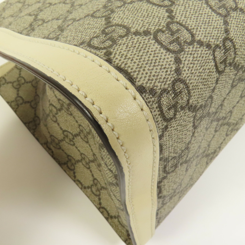 GUCCI 塗層帆布Padlock GG金扣肩背袋-14