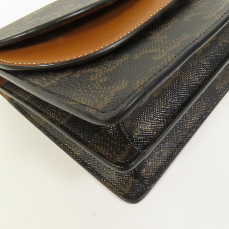 CELINE 塗層帆布Wallet On Strap肩背袋-12